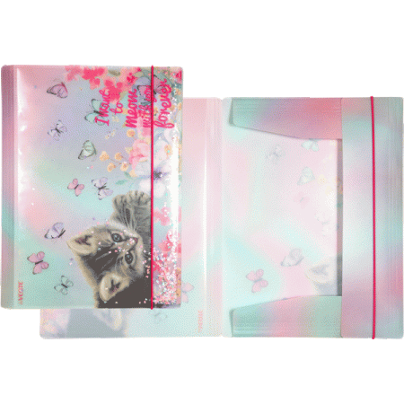 Папка с резинкой "deVENTE. Dream. Kitten" A4 (320x235 мм) 400+100 мкм, 3 клапана 3070101 - купить в интернет-магазине «Буратино»