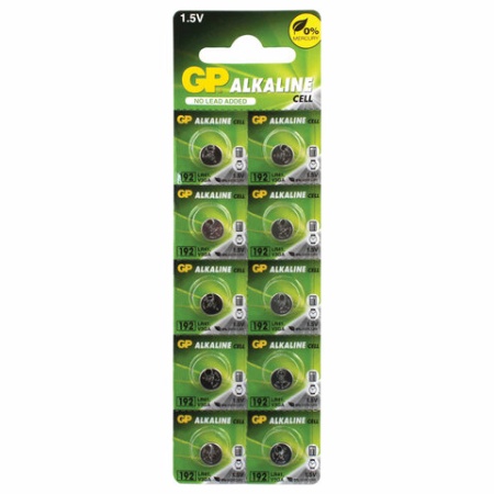 Батарейка GP Alkaline , 192 (G3, LR41), алкалиновая, 1 шт., блистер, 192FRA-2C10 - купить в интернет-магазине «Буратино»