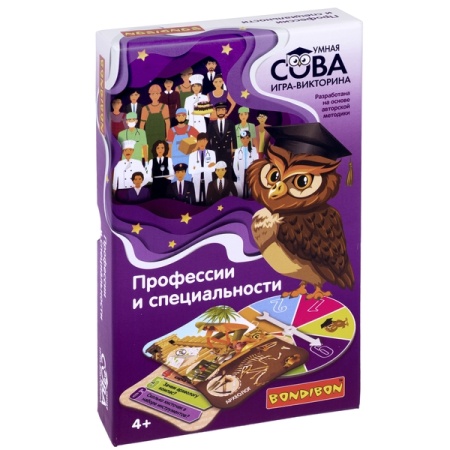 Игра-викторина Умная Сова «ПРОФЕССИИ И СПЕЦИАЛЬНОСТИ», BOX 21x3x13 ВВ4005 - купить в интернет-магазине «Буратино»
