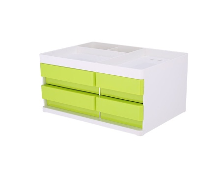 Органайзер настольный Deli EZ25050 Rio 4 выдвижных ящика 131x189x264мм белый/зеленый пласти - купить в интернет-магазине «Буратино»