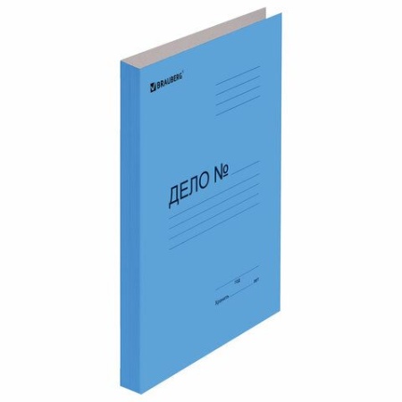 Скоросшиватель картонный мелованный BRAUBERG, гарантированная плотность 360 г/м2, синий, до 200 лист - купить в интернет-магазине «Буратино»