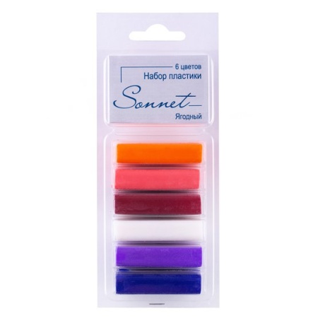 Набор пластики "Sonnet" "Ягодный", 6 цветов, 120 г 59103595 - купить в интернет-магазине «Буратино»
