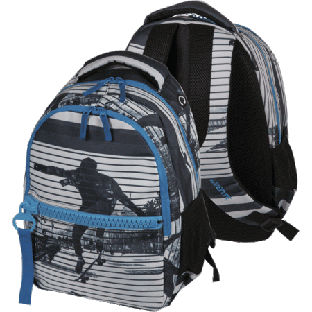Рюкзак подростковый "deVENTE. Big Zip. Skate" 40x29x19 см, вес 400 г, эргономичная вентилируемая спи - купить в интернет-магазине «Буратино»