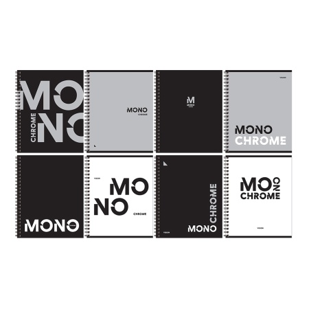 Тетрадь 96л., А5, клетка на гребне BG "MonoChrome", двойная обложка Т5гр96_2 11967 - купить в интернет-магазине «Буратино»