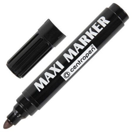 Маркер перманентный универсальный ЧЕРНЫЙ CENTROPEN "Maxi Marker", 2-4 мм, 8936, 5 8936 0112 151125 - купить в интернет-магазине «Буратино»