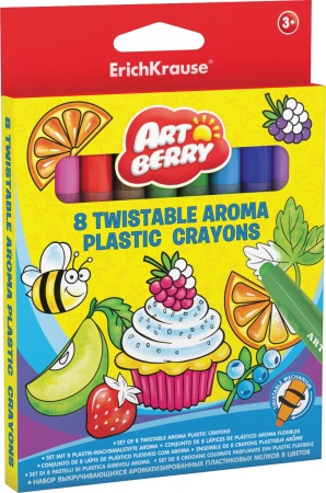 пластиковые мелки Twist  AROMA 8цв Artberry/коробс европодвесом 39104 - купить в интернет-магазине «Буратино»