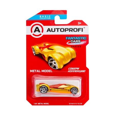 Машинка коллекционная 1:64, Серия FANTASTIC CARS, B/FAN-010, желтый/оранжевый, 1/24/48 B/FAN-010 YE/ - купить в интернет-магазине «Буратино»