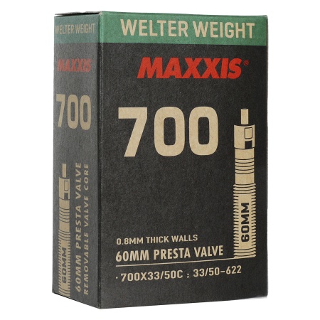 Велокамера Maxxis Welter Weight 700x33/50C 0.8mm Велонипель 60мм - купить в интернет-магазине «Буратино»