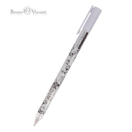 РУЧКА Sketch&Art "UniWrite.WHITE"  ГЕЛЕВАЯ, 0.8 ММ, БЕЛАЯ 20-0312/03 - купить в интернет-магазине «Буратино»