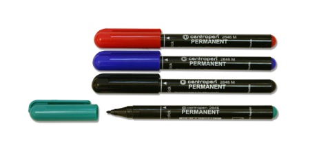 Маркер перманентный Centropen "2846" зеленый, пулевидный, 1мм 6 2846 9410 - купить в интернет-магазине «Буратино»