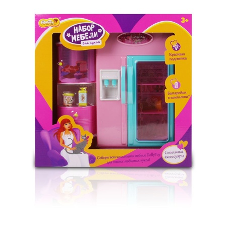 DollyToy Набор мебели для кукол "Маленькая кухонька" (раковина, сушка, шкафчики, аксесс., свет, звук - купить в интернет-магазине «Буратино»
