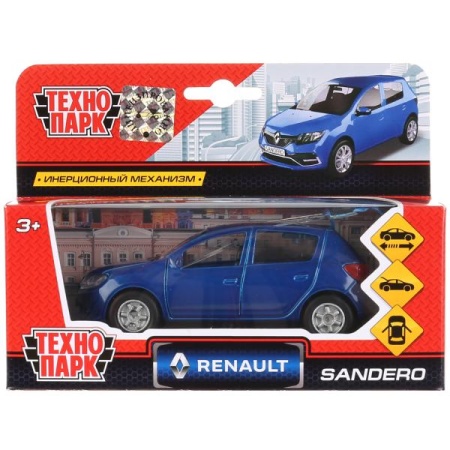 Машина металл RENAULT sandero, 12 см, двери, багаж., инерц. кор. Технопарк в кор.2*24шт SB-17-61-RS- - купить в интернет-магазине «Буратино»