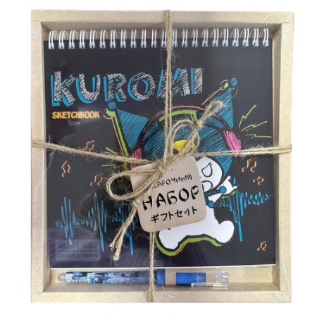 74313 Набор Скетчбук Kuromi, 48 листов, жесткая подложка на гребне, блок 160 г/м2 без печати, размер - купить в интернет-магазине «Буратино»