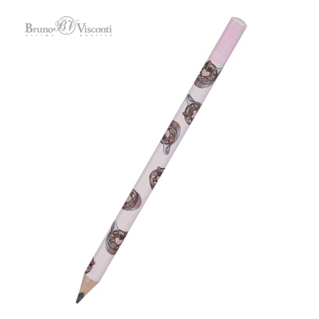 КАРАНДАШ ЧЕРНОГРАФИТОВЫЙ "HappyGraphix Jumbo. Кофемания. Горячий шоколад" 4В, 3.5 MM 21-0062/18 - купить в интернет-магазине «Буратино»