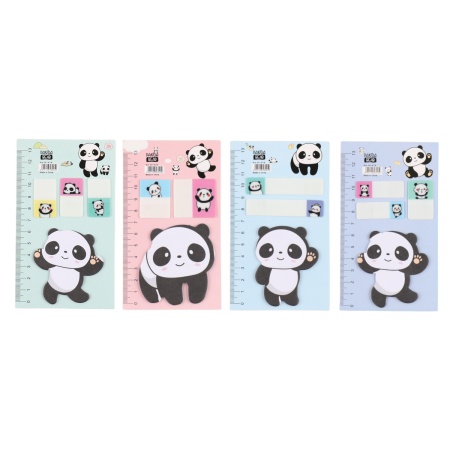 Закладки клейкие бумажные/пластиковые 3-4цв*7+15л КОКОС Panda 213110 ассорти 4 вида 213110 - купить в интернет-магазине «Буратино»