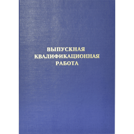 Папка "deVENTE. Выпускная квалификационная работа" A4, бумвинил, шнуровка, без листов, синяя - купить в интернет-магазине «Буратино»
