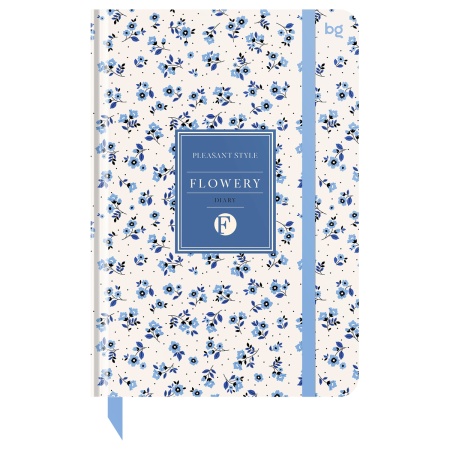 Ежедневник недатированный А5, 136л., 7БЦ BG "Flowery. White", глянцевая ламинация, отд.фольгой DuА5_ - купить в интернет-магазине «Буратино»
