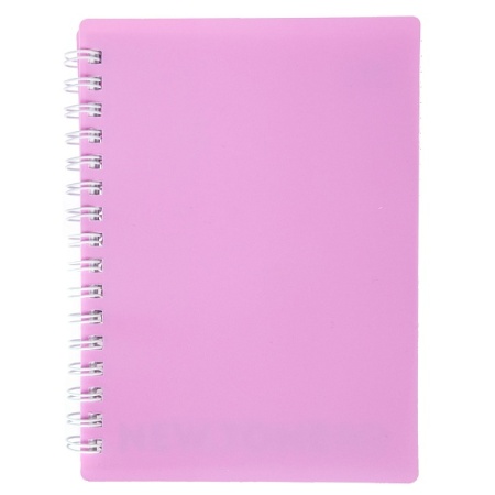 Записная книжка 80л А6ф клетка 80гр/кв.м  Пластиковая обложка на гребNEWtone PASTEL ПИОН 065601 - купить в интернет-магазине «Буратино»