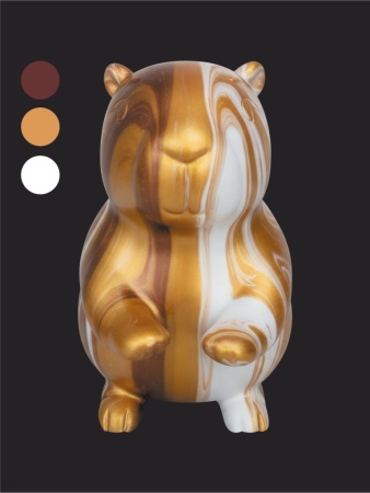 156-F019 Набор для творчества с красками (3*60 мл)"Fluid capybara", 18 см (коричневый/золотой/белый) - купить в интернет-магазине «Буратино»
