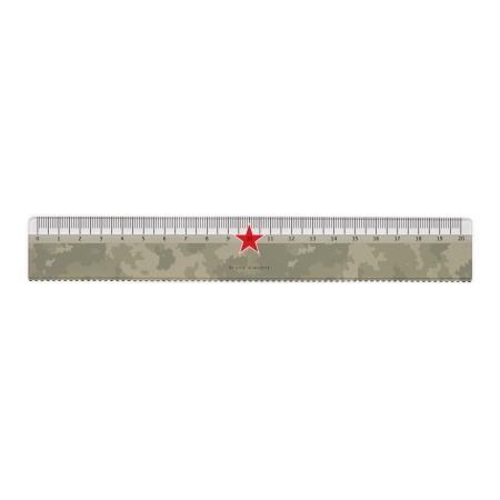 ЛИНЕЙКА ПЛАСТИКОВАЯ С ВОЛНИСТЫМ КРАЕМ "HappyGraphix. Военный паттерн. Airforce" 20 CМ 45-0015/02 - купить в интернет-магазине «Буратино»