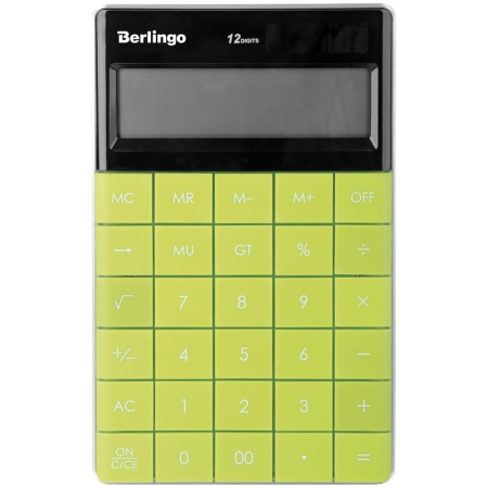 Калькулятор настольный Berlingo "Power TX", 12 разр., двойное питание, 165*105*13мм, зеленый - купить в интернет-магазине «Буратино»