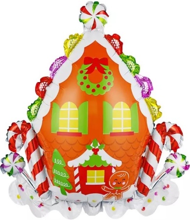 Шар с клапаном (14''/36 см) Мини-фигура, Пряничный домик, 5 шт. в уп. 23140P5 - купить в интернет-магазине «Буратино»