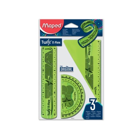 895024 TWIST'N FLEX FLEX Набор гибких чертеж. инструментов мини: линейка 15см, угольник - купить в интернет-магазине «Буратино»