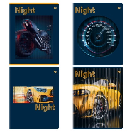 Тетрадь 96л., А5, клетка BG "Night", выб. лак Т5ск96_вл 09064 - купить в интернет-магазине «Буратино»