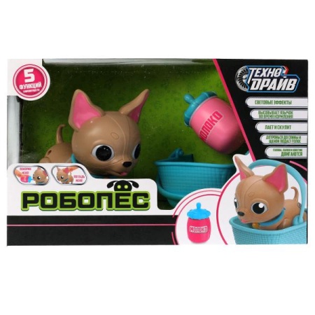 Робот "робопес" свет-звук, на бат., кор.27*19*17см ТЕХНОДРАЙВ в кор.2*18шт 1910B157-R - купить в интернет-магазине «Буратино»