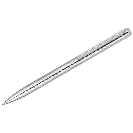 Ручка шариковая Delucci "Argento" синяя, 1,0мм, корпус серебро, поворотн., подарочная упаковка - купить в интернет-магазине «Буратино»