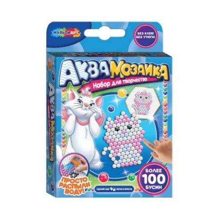 Аквамозаика 100 бусин кошечка мари МУЛЬТИ АРТ в кор.48шт AQUAMARI-123458 - купить в интернет-магазине «Буратино»