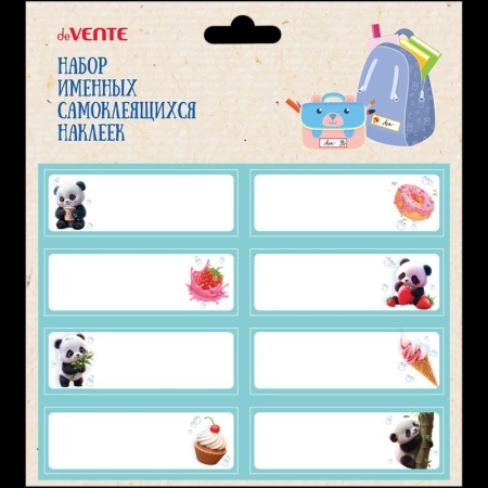 Набор именных самоклеящихся наклеек "deVENTE. Yummy Panda" 61x21 мм, 8 шт 8066515 - купить в интернет-магазине «Буратино»