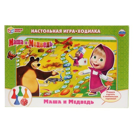 Маша и Медведь. Настольная игра-ходилка в кор. Умные игры в кор.20шт 4690590085288 - купить в интернет-магазине «Буратино»