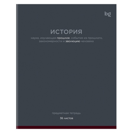 Тетрадь предметная 36л. BG "Цветовой баланс" - История, эконом - купить в интернет-магазине «Буратино»