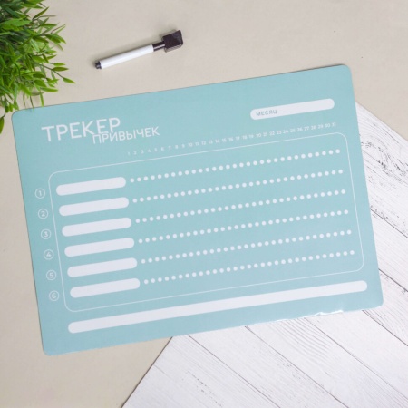 Магнитный планер "Трекер привычек", green-blue 15755 - купить в интернет-магазине «Буратино»