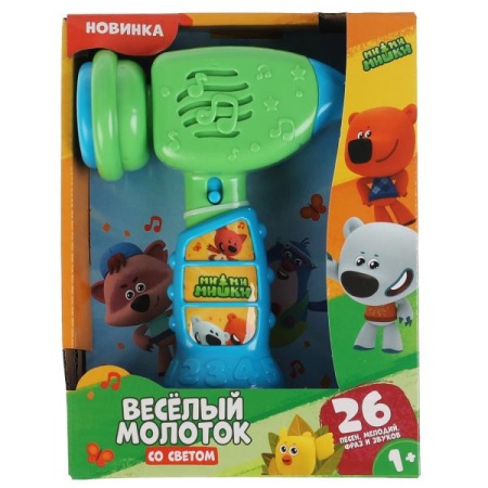 Веселый молоток Ми-ми-мишки 26 песен, мелодий, фраз и звуков.свет.кор.бат Умка в кор.96шт HT1114-R - купить в интернет-магазине «Буратино»