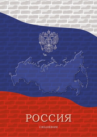 Ежедневник. А5 недат.,7БЦ,выруб бл,336стр."Россия С9038-01 - купить в интернет-магазине «Буратино»