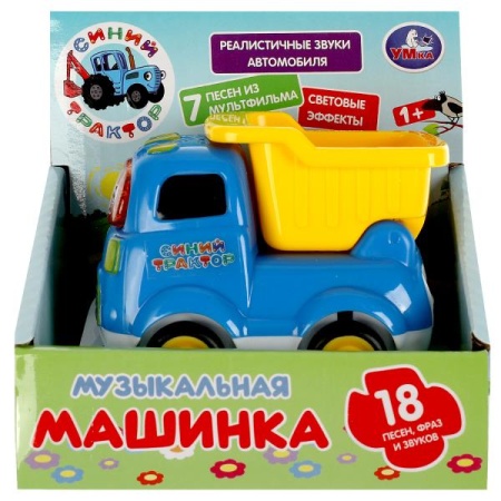 Музыкальная машинка СИНИЙ ТРАКТОР 18 песен,фраз,звуков.кор.бат Умка в кор.2*48шт 1805A195-R - купить в интернет-магазине «Буратино»