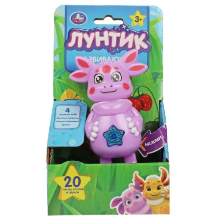 Обучающая фигурка ЛУНТИК 20 песен,стихов,звуков.свет.кор.бат. Умка в кор.96шт HT1227-R - купить в интернет-магазине «Буратино»