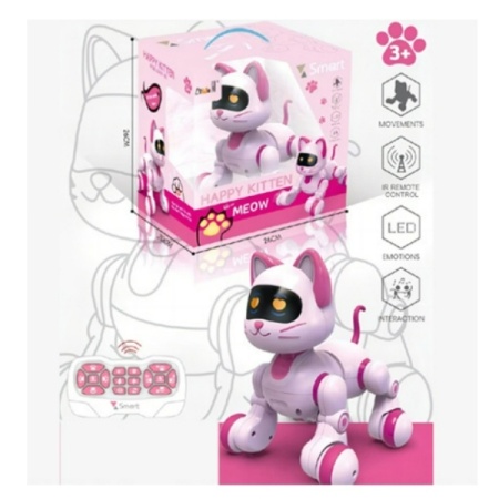 Кошка на пульте р/у, световые и звуковые эффекты, движение, в/к 21*18*21,5 см 2825821 - купить в интернет-магазине «Буратино»