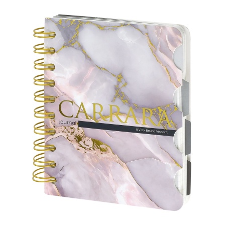 ЗАПИСНАЯ КНИЖКА "ART JOURNAL" А6,120 Л. НА ГРЕБНЕ, С РАЗДЕЛИТЕЛЯМИ "CARRARA" 3-568/19 - купить в интернет-магазине «Буратино»