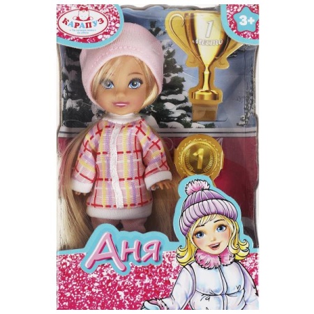 Кукла Анечка 12см, акс., кор КАРАПУЗ в кор.120шт ANNA-W6-BB - купить в интернет-магазине «Буратино»