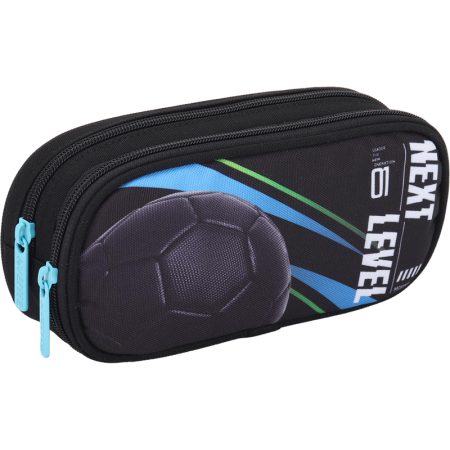 Пенал "deVENTE. Next Level Football" 22x9,5x7 см овальный, черный 7023624 - купить в интернет-магазине «Буратино»
