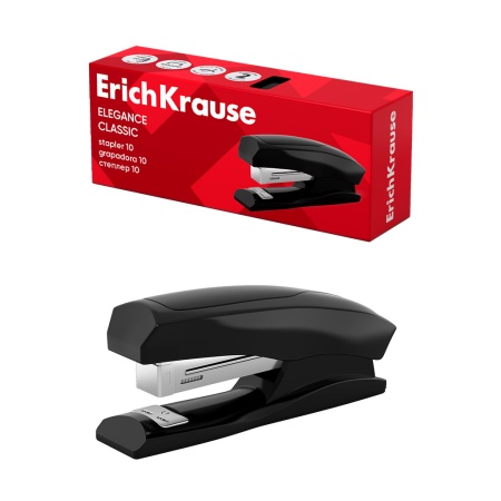 Степлер №10 ErichKrause Elegance Classic до 20 листов, черный - купить в интернет-магазине «Буратино»