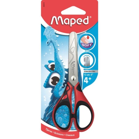 464410 ESSENTIALS SOFT Ножницы 13 см, с прорезиненными ручками, симметричные 464410 - купить в интернет-магазине «Буратино»