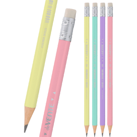 Карандаш чернографитный "deVENTE. Triolino Pastel" HB, 2 мм, трёхгранный, с ластиком, пластиковый 50 - купить в интернет-магазине «Буратино»
