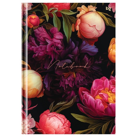 Бизнес-блокнот А5, 80л., евроформат, BG "Flowers", глянцевая ламинация - купить в интернет-магазине «Буратино»