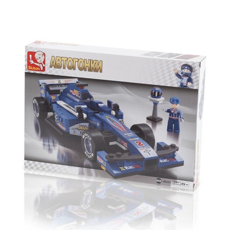 Sluban, Конструктор "Автогонки: Гоночный автомобиль F1 "Синяя молния" (масштаб 1:24, 287 дет.). M38- - купить в интернет-магазине «Буратино»