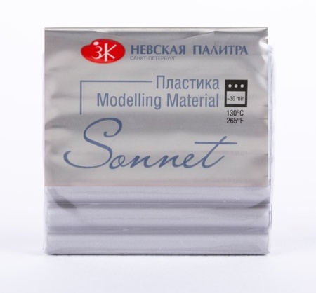 Пластика "Sonnet", брус 56 г,металлик, серебро 591191180 - купить в интернет-магазине «Буратино»