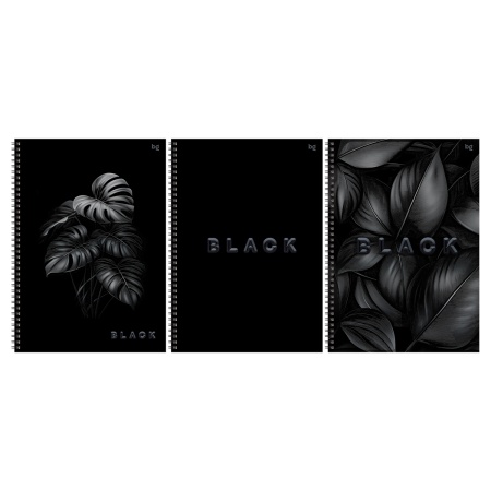 Тетрадь 96л., А4, клетка, на гребне BG "Just black", soft-touch ламинация, выб. лак Т4гр96_лс_вл 086 - купить в интернет-магазине «Буратино»